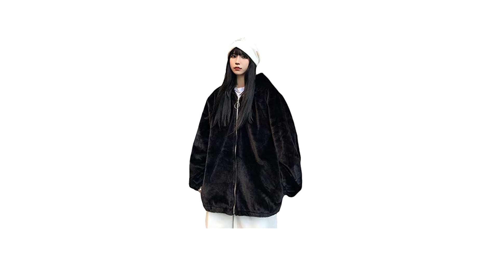 ❣️ファーコート★黒★モコモコ★フワフワ★暖か レディースファッション ファーコート 冬 新品 エコファーコート