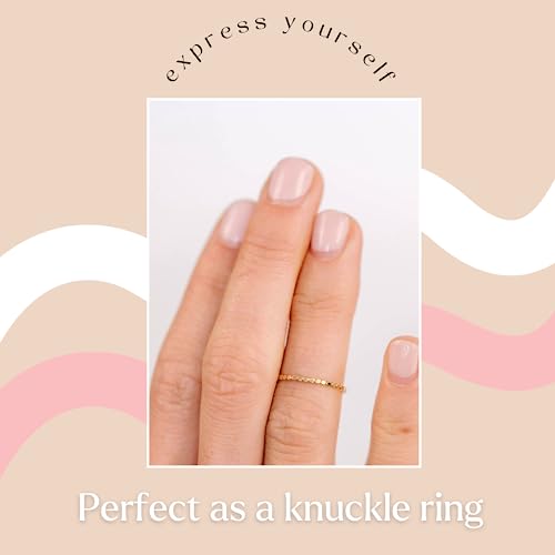 Handmade Studio Dainty14K Gold Filled Rings For Women & Girls Thin Stacking Ring thumb #4
