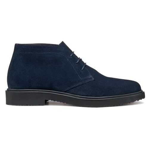 Bottines Geox U Massimiano chaussures montantes homme en cuir respirant noir