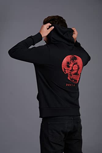Image of Go Devil Regular Fit 100% Cotton Full Sleeves Winter Wear Stylish Trendy Printed Hoodies Sweatshirt for Men /Boys with Pockets for Everyday Use