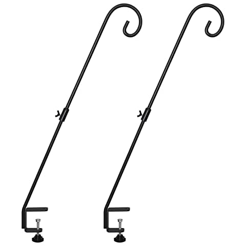 Gtongoko Heavy Duty Deck Hook, 30 Inch 2 Pack, Non-Slip Clamp, for Hanging Bird Feeders, Plants, Lanterns, Wind Chimes Cover