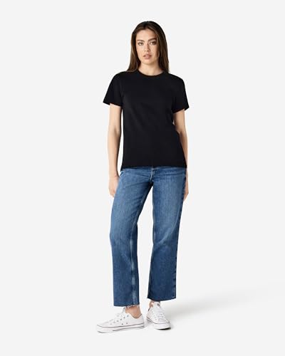 Image of Gildan Men's Round Neck Cotton Half Sleeve T-Shirt - Soft & Breathable Fabric | Casual & Comfortable Fit | Perfect Black | XL