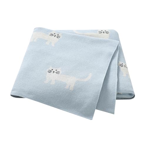 Image of Hadetoto Baby Blankets for Boys and Girls | Newborn, Knitted Cotton, Swaddle Blankets, Neutral Crochet Receiving Blanket, 40 x 30 inches