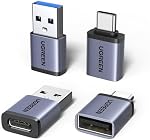 UGREEN USB à USB C Adaptateur & USB C à USB Adaptateur Combo 4-Pack, 10Gbps Convertisseur de type C, Chargeur de voiture compatible avec MacBook Pro, iPad Mac mini, iPhone 17/16, Galaxy, PC/Laptop, Pièce jointe du disque dur