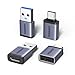 UGREEN Adattatore USB C a USB A OTG 10Gbps 4 Pezzi Adattatore Tipo A a Tipo C Ricarica Rapida Data SYNC Compatibile con iPhone 17 PRO Max Air MacBook Air iPad Galaxy S25 immagine