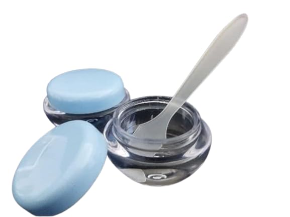 Empty Glass Jar Empty Clear Small Cosmetic containers Jars with Cap for Lip Balm, Lip Scrubs, Eye Shadow pigments, Lotion, Creams Lip Gloss Samples Reusable Cosmetic Container (2 pcs)2025-image-38