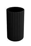 Maße (B/T x H): Ø 7 x 12 cm Allstar Zahnputzbecher Minas Schwarz - Zahnbürstenhalter für Zahnbürste und Zahnpasta, Polypropylen, 7 x 12 x 7 cm, Schwarz