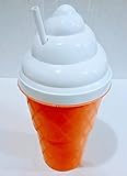 Jus JF - Ice Cream Cone Shaped Cups, 48 oz. In Pink & White, 1 Count (Pack of 1)