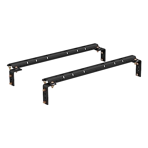 CURT 16200 Industry-Standard Carbide Black 5th Wheel Hitch Rails and Brackets