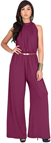 KOH KOH Womens 2026 Sexy Sleeveless Wide Leg Pants Cocktail Pants...