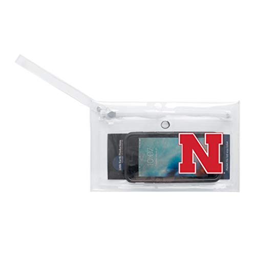 Image of NCAA Nebraska Cornhuskers Unisex Ncaancaa Ticket Wristlet, Clear, 9 inch by 5.25 inch