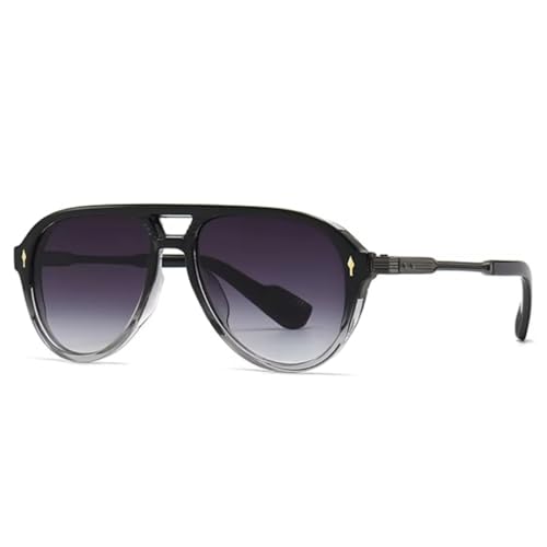 Lunettes de soleil rétro double pont anti-éblouissement UV400 tendance pour homme et femme