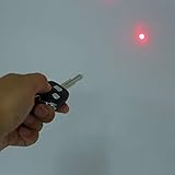 Batería: NINGUNO Choque LED Llave del abrelatas del Coche Parodia Tricky Glow Llavero Broma Truco Juguete Anti-estrés Gadget Divertido Novedad Juguetes, Negro