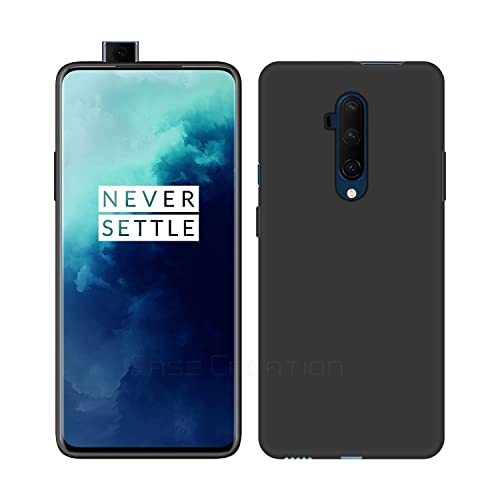Image of Case Creation Compatible with Oneplus 7T Pro 2021 Back case, Oneplus 7T Pro Slim Flexible Smart Look case with 360 Camera All Angle Protection (Pure Black)