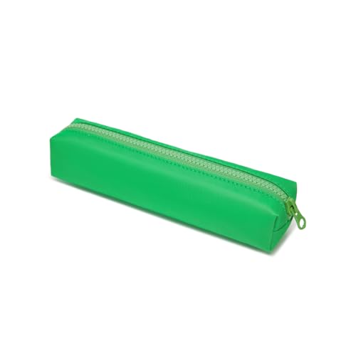 Image of Oxford Fabric Color Pencil Case Multifuncional and Simple with Zipper for School (Grass green,Oxford Fabric)