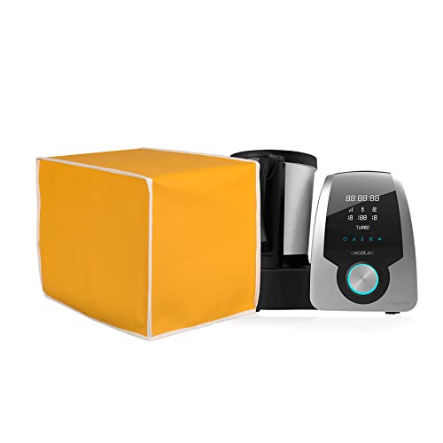 HOMELAY Premium Schutzhülle kompatibel mit Cecotec Mambo (alle Modelle). Handgefertigt. Material: Kunstleder, schmutzabweisend, antibakteriell. Bezug in Senfgelb