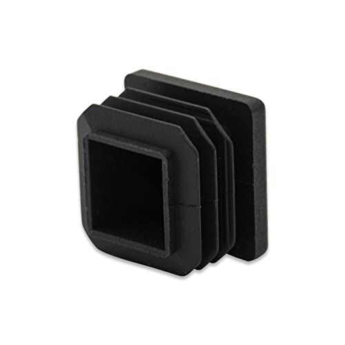 Image of Flyshop 22 x 22 mm, 0.87 inch x 0.87 inch Black Plastic Hole Plugs Square Tubing End Caps Tube Inserts Durable Furniture Glide for Chair Table Stool Leg 8 Pack