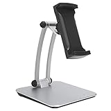 Soporte para teléfono Celular, Soporte para teléfono de Escritorio Ajustable con Base, Base de Cuna Plegable biaxial, Abrazadera Universal para teléfono móvil para teléfono Inteligente(Negro)