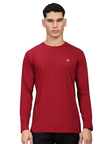 Image of Lux Nitro Men's Premium Cotton Long Sleeve T-Shirt | Modern Fit Casual Tee with Round Neck | Solid Regular Fit T-Shirt for Men