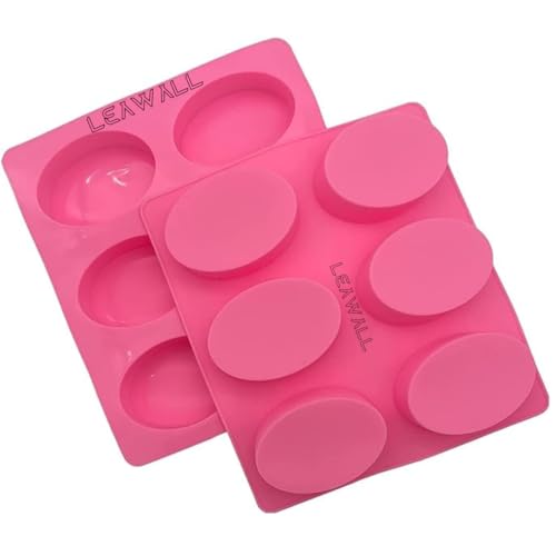 Leawall 6-Cavity Oval Silicone Mold, 1pc Oval Molds for Making Handmade Soap, Chocolate, Soap Candles, Cake, Pudding, Resin Candy Muffin Bakeware Mould and Jelly(Multicolor),25 x 10 x 10 Centimeters (B0CFJRWT23) Amazon Price History, Amazon Price Tracker