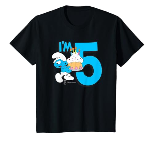 Photo de Enfant The Smurfs Schtroumpfs Birthday I'm 5 T-Shirt