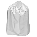 GARIOUANS Wetterfeste Reißfeste BBQ Grill Abdeckhaube aus Polyester UV Beständig Installieren Geeignet für Outdoor Gasgrills Schützt vor Schnee Frost Sonne und Laub Silber