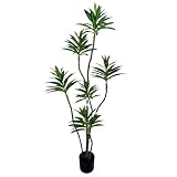 AfanD Artificial Lily Bamboo Tree 5FT – Lifelike Faux Bamboo Floor Plant with Natural Leaves, Indoor Potted Plant for Living Room, Office, Entryway & Commercial Decor
