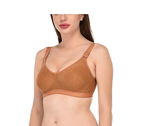 Image of Viral Girl Women's Wire-Free Cotton Hosiery Bra | Non-Padded, Full Coverage, Adjustable Straps | Soft Comfortable Innerwear with Hook & Eye Closure for Everyday Use