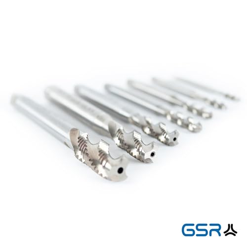 Gewindebohrer Satz M3-M12, 14-tlg., HSS-G Sackloch Maschinengewindebohrer Set, Geschliffene Ausführung, Form C 35° Rechtsspirale, metrisches Gewinde, Spiralbohrer, Mit Stahl-Kassette