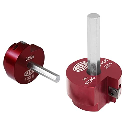 Reed Tool PPR200 Clean Ream Extreme with 3/8-Inch Hex Shaft, 2-Inch Head & Reed Tool PPR150 Clean Ream Extreme with 3/8-Inch Hex Shaft, 1-½-Inch Head Aluminum