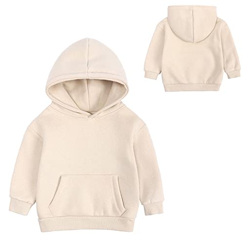 Moletom com capuz para 3 anos de idade Moletom de lã para crianças Sólido Plus Bebês com capuz Cor T