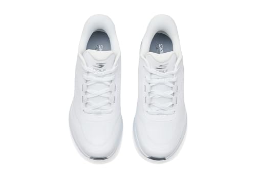 Skechers Damen Flight Slip-in Spikeless Golfschuhe, weiß/silberfarben, 10