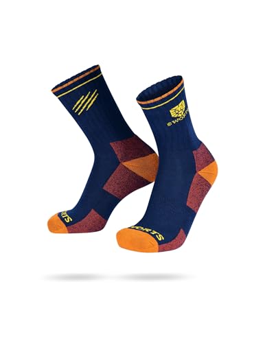 Calcetines deportivos de invierno unisex de lana merino azul S para running y entrenar con frío