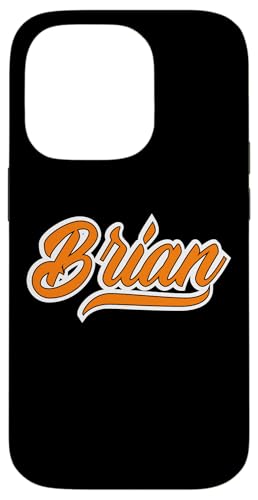 Athletic First Name Brian Team Brian Cool Orange Font �X�}�z�P�[�X iPhone 14 Pro �p
