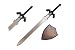 Zelda Link Master Sword Twilight Princess Fantasy Sword with Plaque - Blue (Black W/Silver)