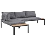 Patioco Pienza II Lounge-Set Schwarz Hellbraun