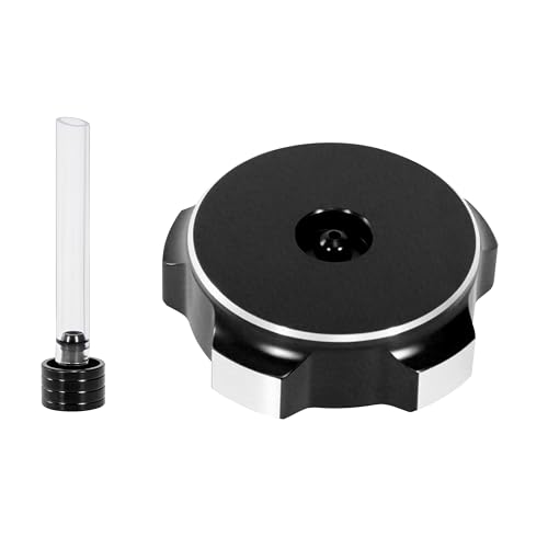 Tunejoy Tapón del Depósitos del Combustible para Moto Tapa del Tanque de Combustible de Aluminio 49 mm para Dirt Pit Bike ATV Quad Negro