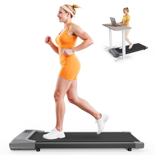 Walking Pad Raceable Lacuffy 2,5 HP, Max 136kg Laufband für Zuhause, Laufband Schreibtisch mit Smart App-Steuerung, Treadmill mit Trainingseinheiten und Multiplayer-Laufwettbewerben