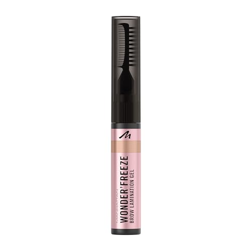 Manhattan Wonder'Freeze Brow Lamination Gel 002 Rubio, resistente al agua y a las manchas, gel para cejas que moldea y fija