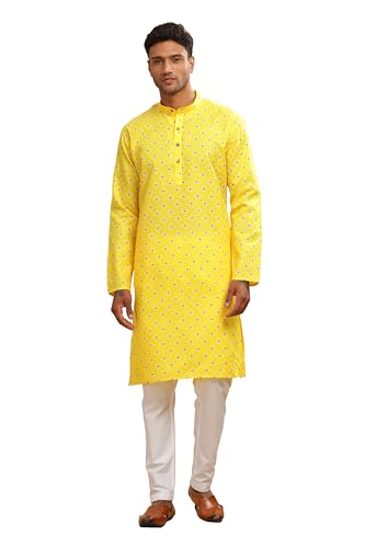 Image of BE ACTIVE Cotton Kurta for Men | Traditional and Stylish Design | Indian Kurta | Full Sleeve Kurta