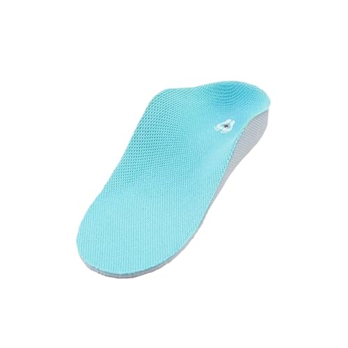 Plantillas ortopédicas para niños, zapatos ortopédicos con suela plana, zapatos para niño y niña, supinador, pronador, inserto de soporte de arco (azul, tamaño 33-35 (22,4 cm)