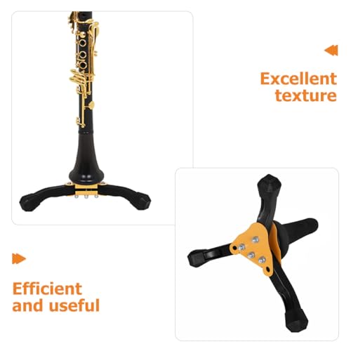 LIGHTAOTAO Foldable Saxophone Stand Clarinet Holder Oboe Stand Compact Wind Instrument Tripod Bracket for Soprano Alto Tenor Sax with Portable Design for Band and Orchestra Use - Thumbnail 3