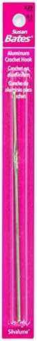 Susan Bates 12106-B 1 5-1/2-Inch Silvalume Aluminum Crochet Hook, 2.25mm, Silver Green