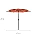 Best Choice Products 10ft Outdoor Steel Polyester Market Patio Umbrella w/Crank, Easy Push Button, Tilt, Table Compatible - Rust