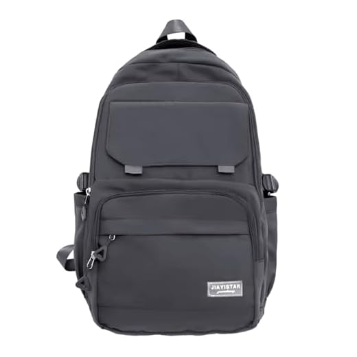 Mochila Bolsa Fofa Feminina Masculina Estilosa Elegante Academia Impermeável Escolar Viagem Trabalho Treino Fashion Mochilas Para Notebook Moderna Leve Passeio (Cinza)