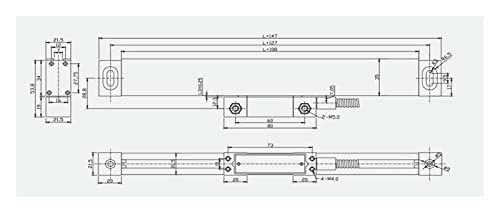 Escala Lineal Óptica GS10 0.005mm para CNC 900mm miniatura 4