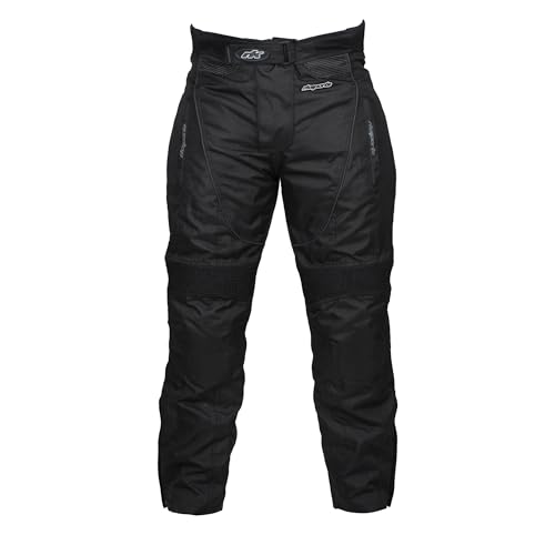 RKsports 2121 Waterproof Motorbike Motorcycle Black Mens Textile...