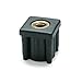 JW Winco 448V2V1878T Series EN 448S Plastic Black Square Type Threaded Tube End with Molded-in Insert, 1/2-13 Thread Size, 2.01" Item Length, 1.87" Inside Square, 1349 Pounds Static Load