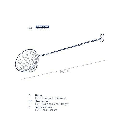 kela Set de 4 passoires à Fondue Tamis, Passoire à Fondue en Acier Inoxydable 22,5 cm, Acier Inoxydable 18/10, Accessoires pour Hot Pot, Panier à Fondue pour légumes, Poisson et Viande – Image 4