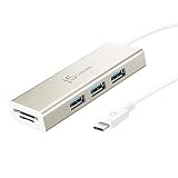 j5create USB C ハブ USB-A 3ポート USB3.1 高速データ転送 5Gbps SD/MicroSD カードリーダー UHS-I 2TB対応ドライバー不要 セルフパワー/バスパワー Windows MacOS iPhone 15以降※/Macbook Pro/Air/iPad Pro/Chromebook/Pixel/Galaxy 他Type-C 機器対応 JCH347-EJ